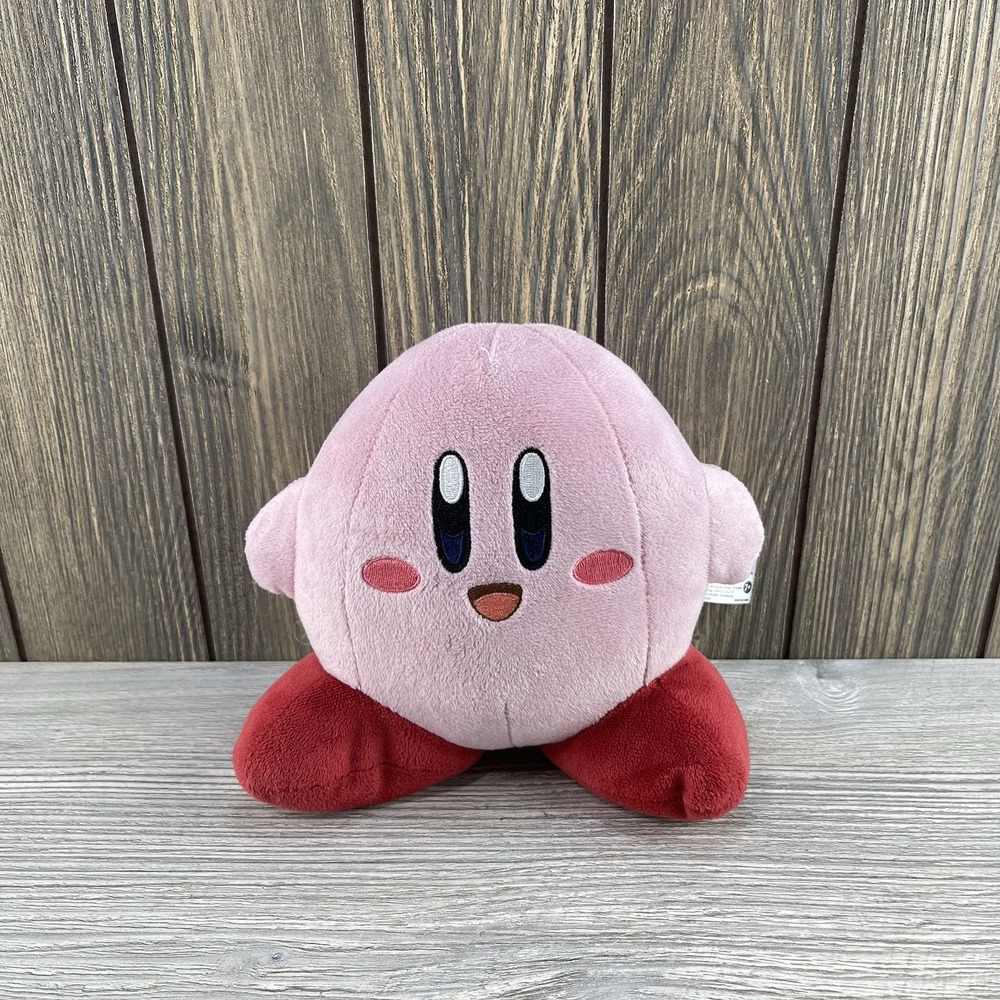 Nintendo Kirby Adventure Open Mouth Standing Plush Pink Plush